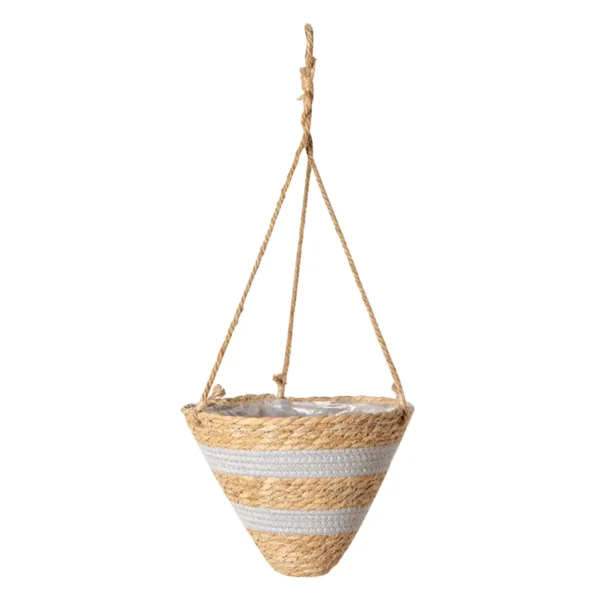 Clearance items!  Wind Rattan Basket Hanging Basket Storage Green Dill Plant Gardening Grass Basket - Image 2