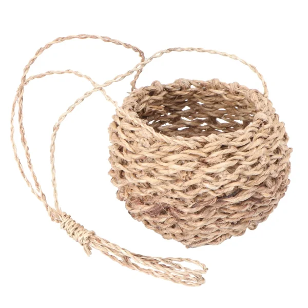 Hanging Wicker Planter Mini Rattan Basket for Home & Garden