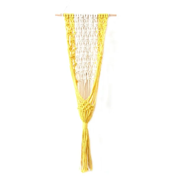 Pure Hand Woven Hanging Basket Net Bag Lengthened Fresh Pastoral  Cotton Net Bag Art Gardening Home Garden Supply