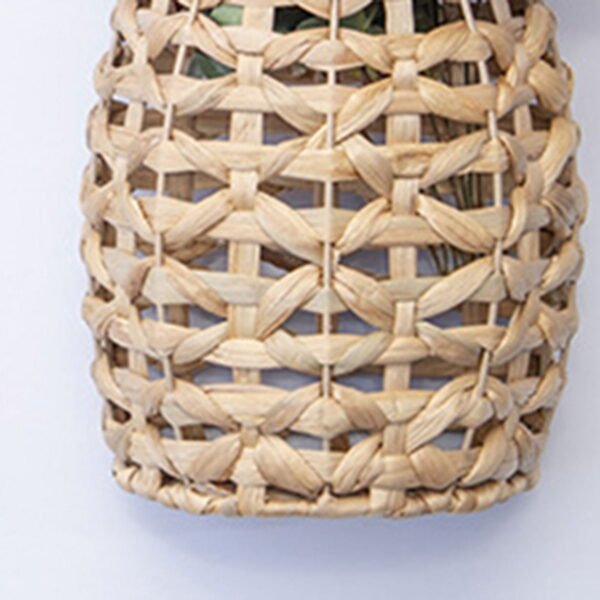 Water Hyacinth Woven Hanging Basket Wall Hanging Basket Decorative Front Door Basket Decor for Flower Plants Boho - Image 2