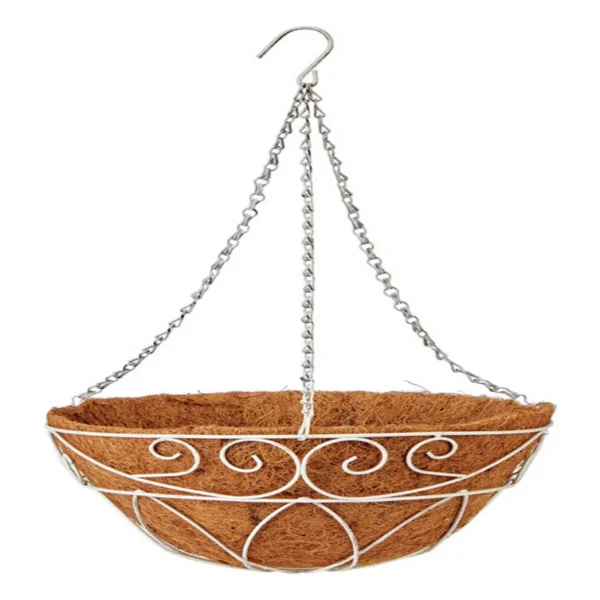 Steel Hanging Basket White - Image 2