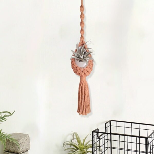 Up to 50% Off Planter Pots Qwtwty Hand Woven Cotton Rope Hanging Basket Net Bag Flower Basket Hanging Flower Pot Hanging Pineapple Flower Basket on Clearance