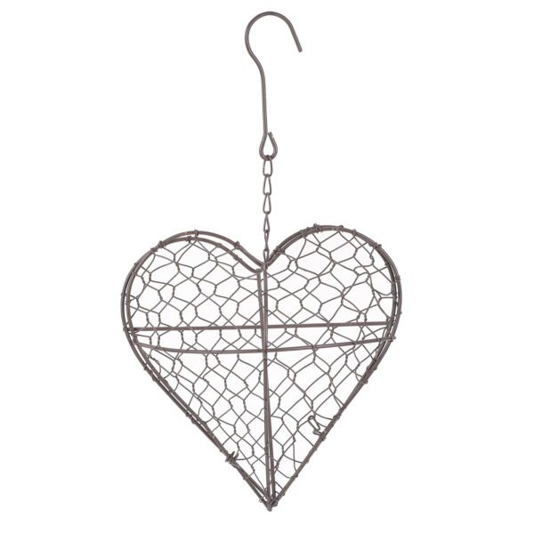 Iron Hanging Planter Metal Heart-Shaped Indoor Hanging Planter Decoration 14.37"X7.87"X2.76"