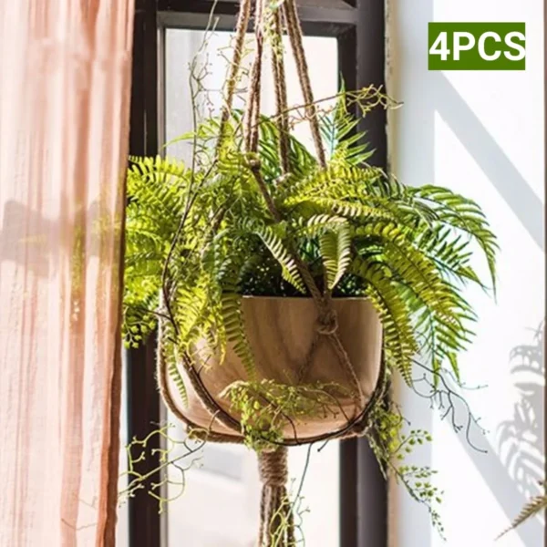 Plant Hanger 41" inch Hemp Jute Rope Plant  Hanger Pot Holder Hanging Basket