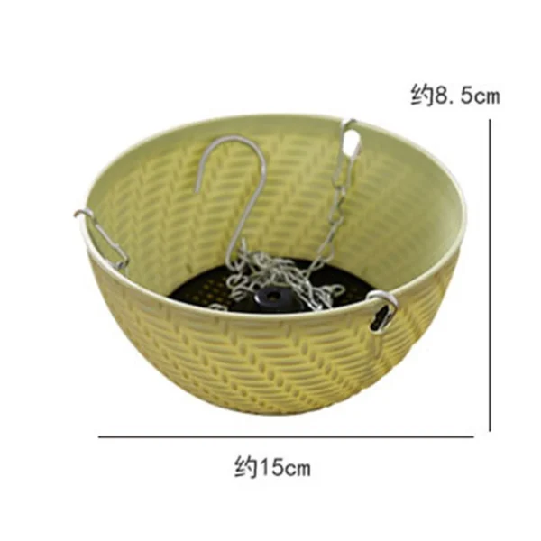 Woven Basket for Plant,Hanging Basket Wall Storage Decorative Wall Mount Farmhouse Rattan Basket,Wicker Woven Basket Hanging Flower Basket for Front Door,Home,Garden - Image 2