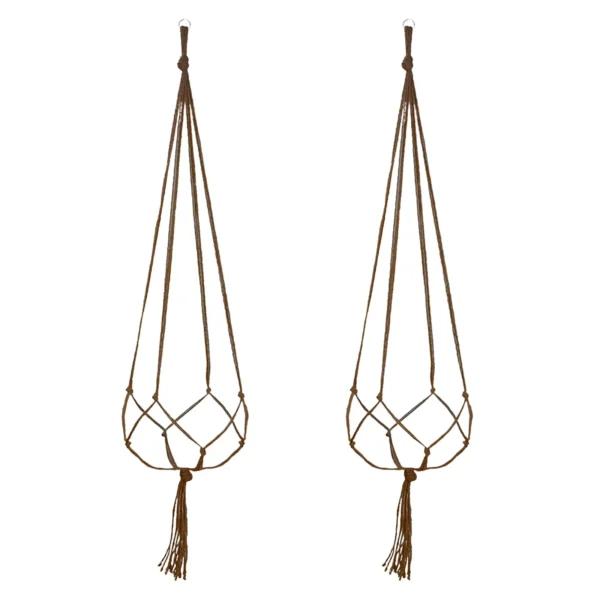 2PCS Plant Hanger Flower Pot Cotton Rope Wall Plant Holder, Hanging Planter Basket Decorative Flower Pot Holder Rope for Indoor Outdoor Home Decorations
