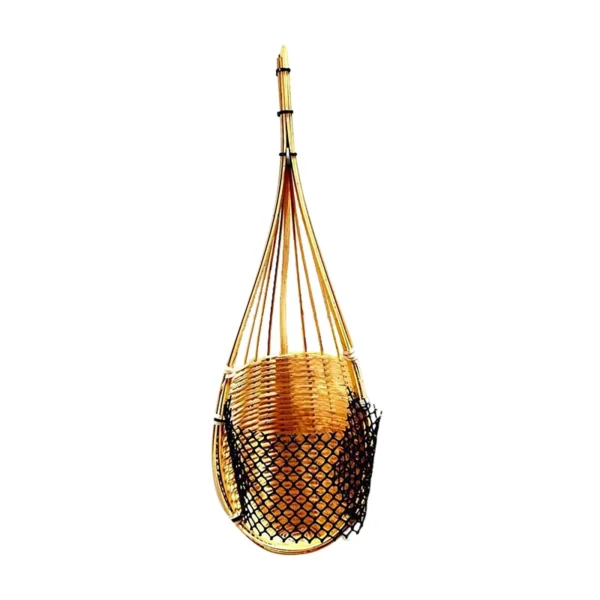 Orchid Planter Woven Hanging Basket Bird Nest Style Plants Chlorophytum Pot Indoor Outdoor Garden Flower Planter Hanging Flower Basket