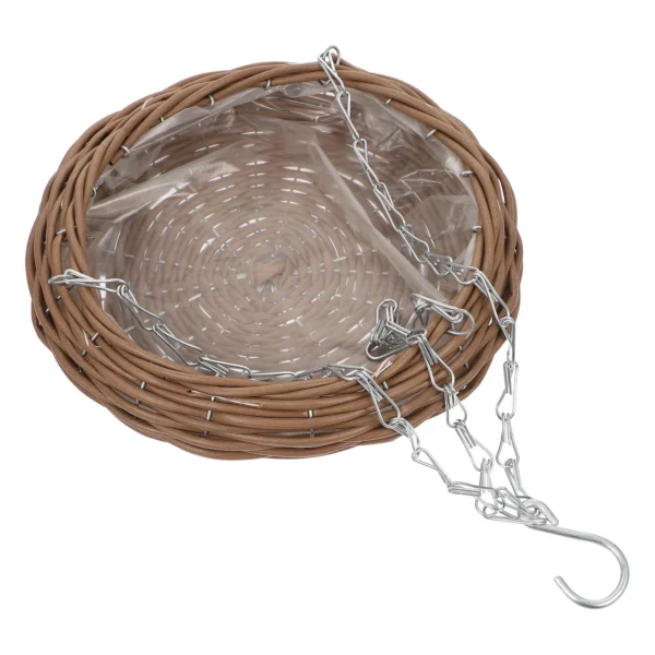 Woven Storage Basket Wicker Flower Outdoor Hanging Flowerpot Indoor Plant Child