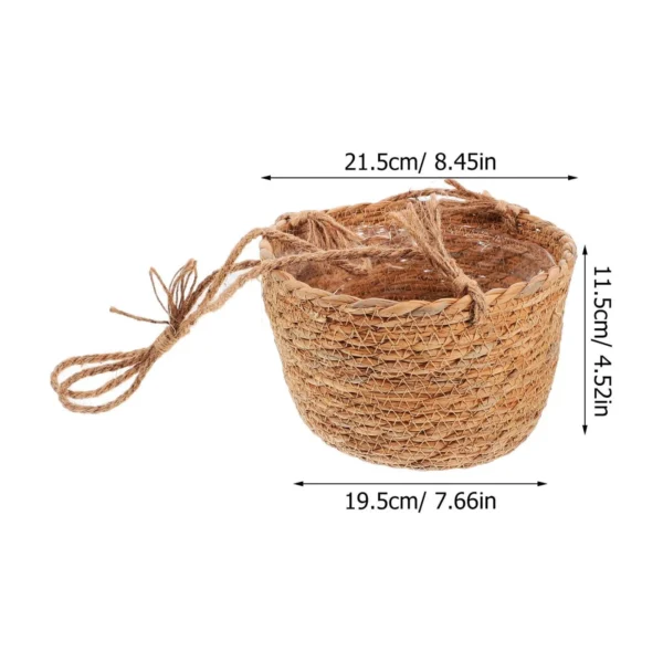 Plant Holder Basket Woven Suspending Plant Basket Suspending Plants Basket Household Plants Holder Hanging Plants Planter - Image 2